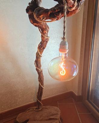 lampada legno