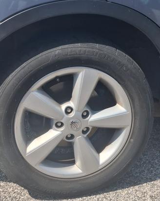 4 cerchi in lega  originali qashqai 2007 + gomme