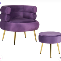 Poltroncina in velluto viola