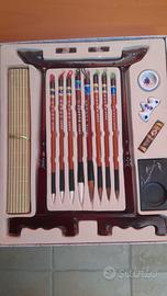 set di calligrafia e disegno orientale
