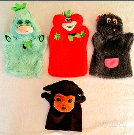 Set 4 Marionette a Mano in Peluche 