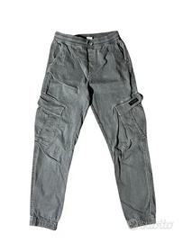 Pantaloni cargo jogger grigi, 14 anni