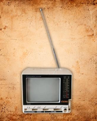 TV Vintage CGM TV-60 Portatile B/N Anni 80