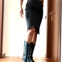 Gonna tubino con frange