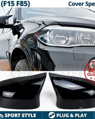 CALOTTE SPECCHIETTI per Bmw X5 F15 F85 Nero Lucido