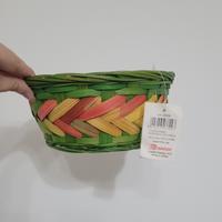 cesto in bamboo multicolore