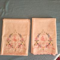 coppia di asciugamani ricamati lui & lei