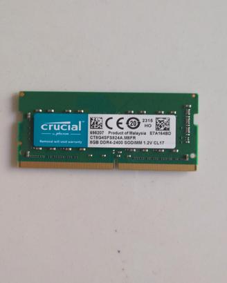 Ram DDR4-2400 Sodimm 8Gb