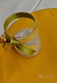 Portacandele con candele a led