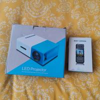 videoproiettore + action camera