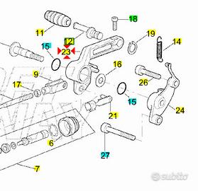 Pedale freno post Aprilia RSV R 1000 AP8135925