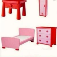 2 camerette Mammut Ikea Bambini rosa e blu