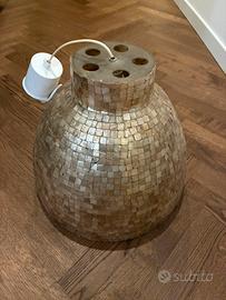 Lampadario cucina/sala vetroresina madreperla