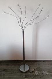 Lampada/piantana acciaio con 8 luci regolabili