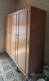 armadio vintage 3 ante  legno camera da  letto