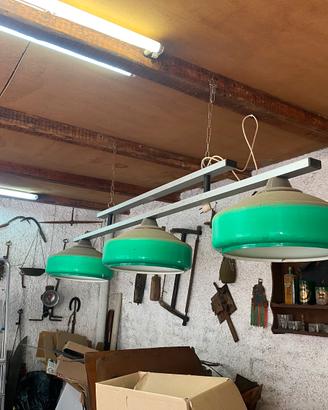 Lampadario per tavolo da biliardo vintage