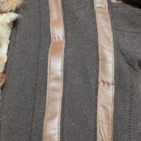 giacca in maglia e pelliccia 