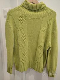Maglione verde collo alto donna M/L