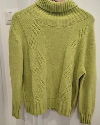Maglione verde collo alto donna M/L