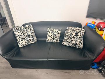 Divano pelle nera MOROSO