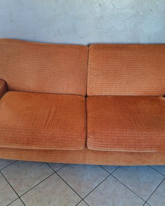 Divano 2 posti arancione / terracotta 