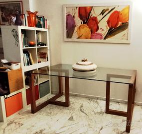 tavolo da pranzo in cristallo