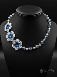 Collana Choker Anni 90 floreale vintage glam