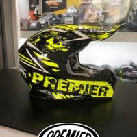 Casco cross Premier Exige ZX Y nero giallo fluo