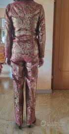 Completo Sartoriale Vintage in Broccato Oro e Fucs