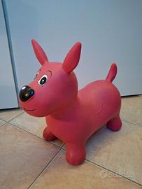 Cagnolino gonfiabile cavalcabile