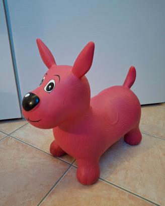 Cagnolino gonfiabile cavalcabile