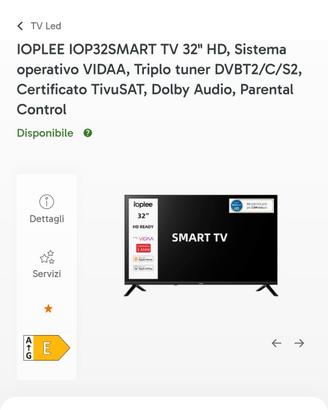 Smart tv Ioplee 32" NUOVA
