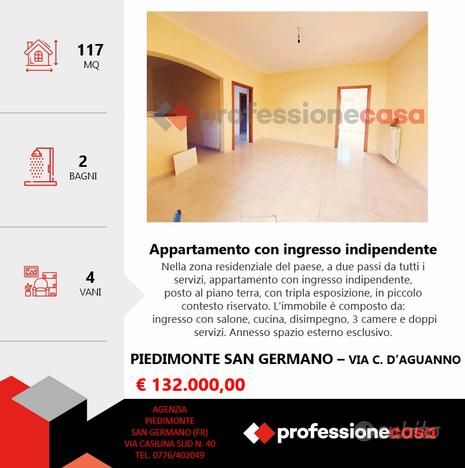 Appartamento indipendente con3camere+cortile