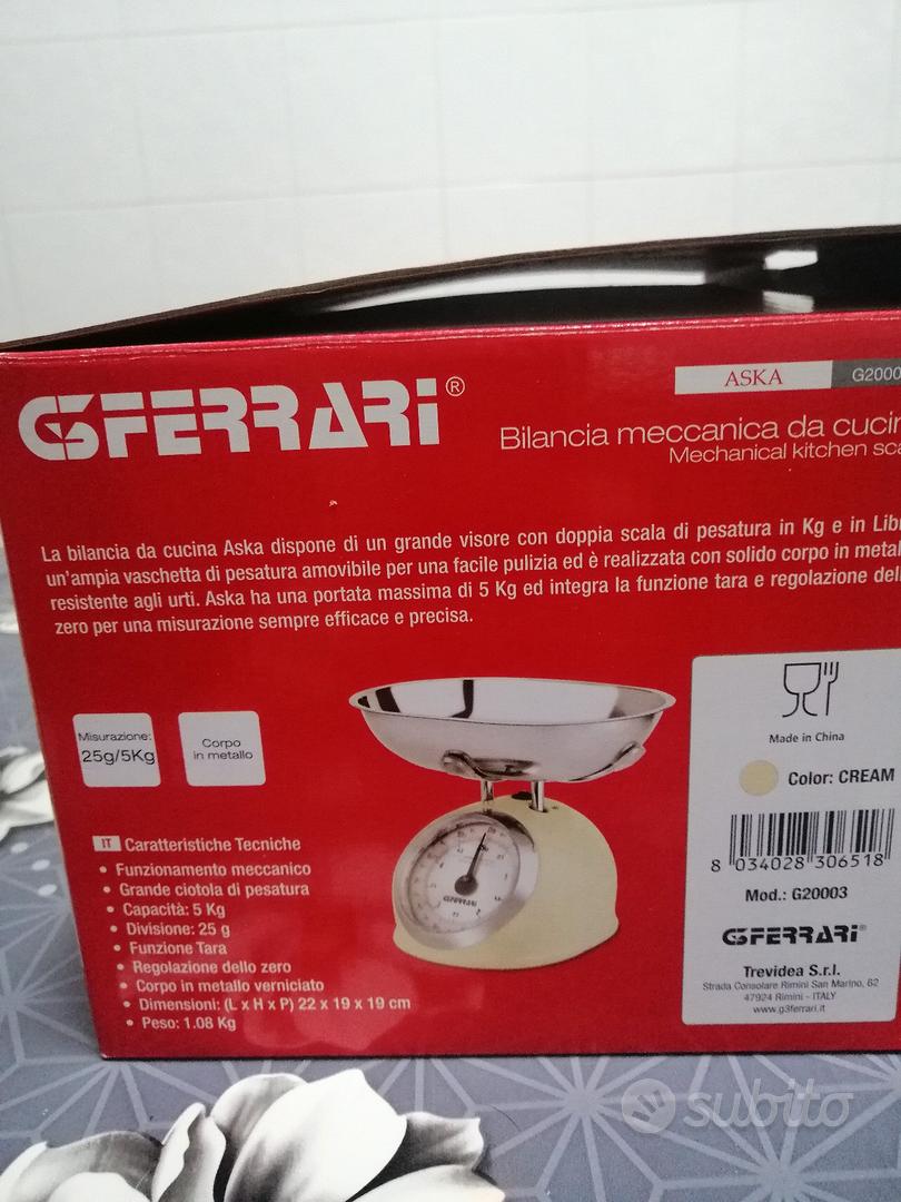 Bilancia Cucina Analogica Meccanica G3 Ferrari con Ciotola 5 Kg G20003 Aska