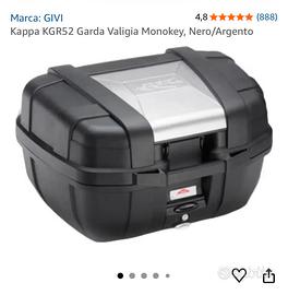 Kappa Valigia Monokey attacchi GIVI, Nero/Argento
