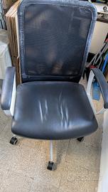 sedia scrivania pelle