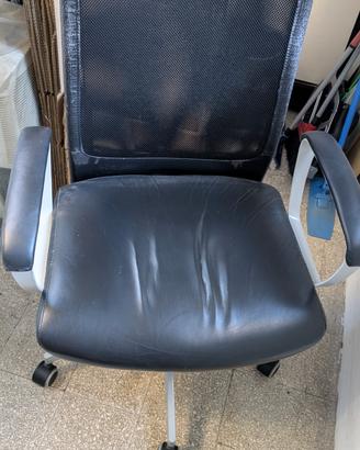 sedia scrivania pelle