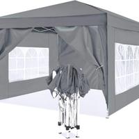 Gazebo Pieghevole Multifunzione 3x3 Grigio - Spedi