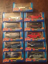 BBURAGO sc. 1/43, stock 11 macchinine con custodia