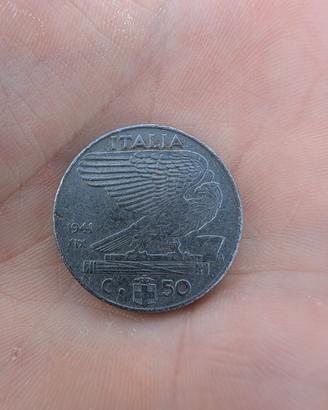 50 centesimi di lira anno 1941