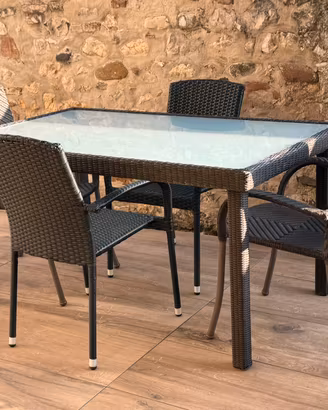 Set da giardino tavolo e 4 sedie