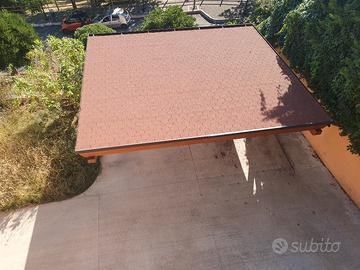 Tettoia carport in legno autoportante 