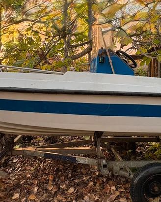 Barca open con motore fuoribordo