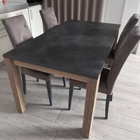 tavolo  e 4 sedie di velluto