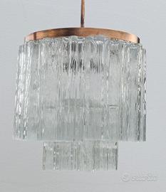 Lampadario in vetro di Murano stile Venini 