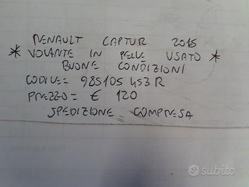 Volante in pelle renault captur 2015