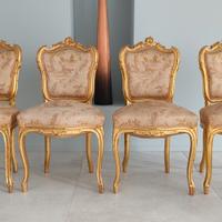 4 sedie stile Luigi XV prezzo cadauna 60 €