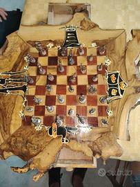 Scacchiera artigianale realizzata a mano