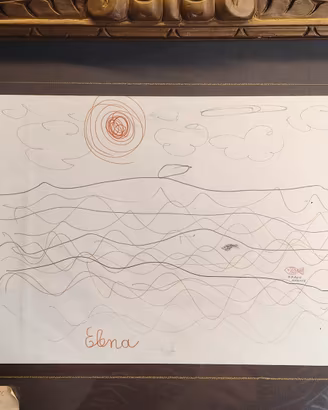 quadro disegno Bruno Munari TM su carta firmato