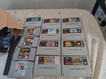 cartucce varie della Nintendo 64 e Nintendo super 